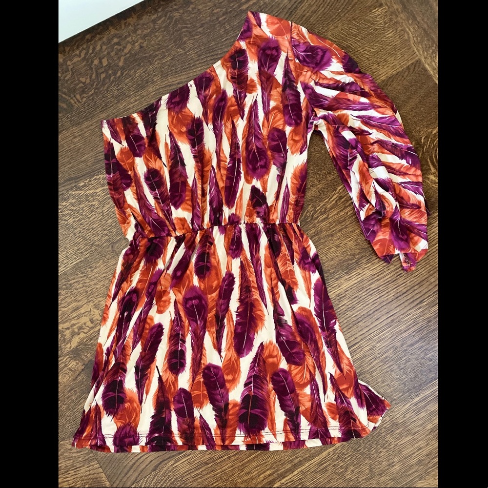 Feather Print Dress